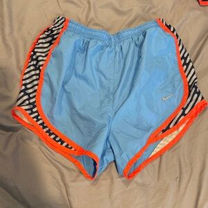 Nike Blue Dri-FIT Shorts with Orange Accents